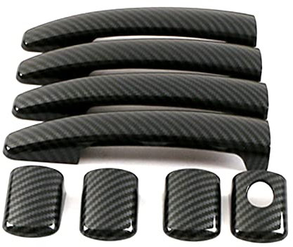 NOIXIN Voiture pour Peugeot 207 2006-2014 208 MK1 2012-2019 Garniture Couvercle De Poignée Porte Latérale Extérieure Poignées Porte Extérieures