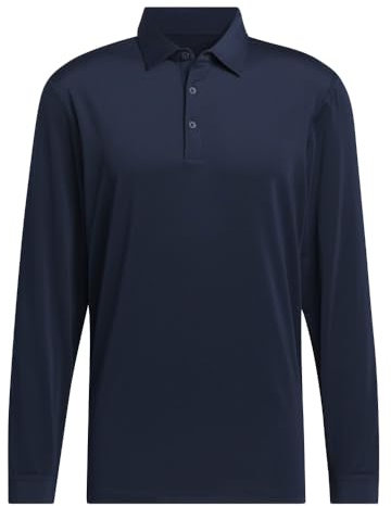 adidas Men's Core Long Sleeve Golf Polo Shirt, Collegiate Navy, Medium