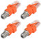 Wlauqueta Koaxial-zu-Ethernet-Adapter, Koaxial-Konverter, F auf RJ45-Stecker, für Leitungstester, 4 Stück