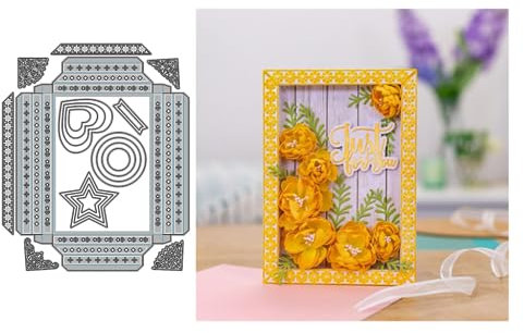 Sredwtk Fotorahmen Stanzschablonen Cutting Dies Geburtstag Weihnachten Papierbasteln Schablonen für Scrapbooking, Fotoalbum, Karte, Papier Dekoration, Geschenk