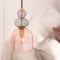 LEDKIA LIGHTING - Suspension Métal et Verre Baudelaire | Design élégant et vintage | Compatible Ampoules LED E14 | Abat-jour réglable | Usage polyvalent, Ambre, Métal