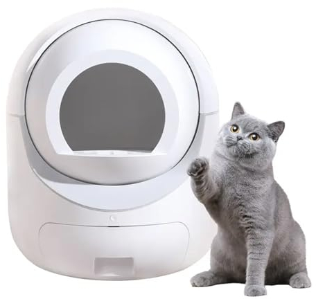 NGARY Automatische Katzentoilette, Elektrische Katzentoilette Mit 10 L Großem Fassungsvermögen, Sensor Und Einklemmschutz-Design, Kompatibel Mit Verschiedenen Katzentoiletten, Für Mehrere Katzen