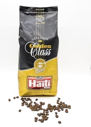 Caffè Haiti Roma Gran Caffè Golden Class in grani in confezione da 1 kg miscela di qualità e tostatura artigianale italiana