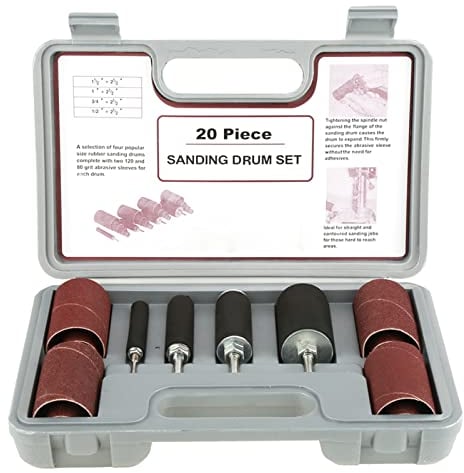 Schleifwalzen Set, 20 Stück Schleifhülse Satz Schleiftrommel Bohrmaschine Kit Spindelschleifer Schleifzylinder für Elektrowerkzeuge Mini Drehwerkzeug Zubehör