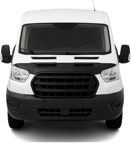 OMAC Haubenbra Steinschlagschutz Bonnet Bra kompatibel mit Ford Transit 2014-2025 Schwarz Halb