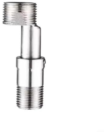 ZYNCUE Rubinetto da parete regolabile a per 360 gradi, con piede curvo angolato, per doccia, con piede telescopico ad angolo esteso per cucine, bagni o ripostigli (stile lungo)