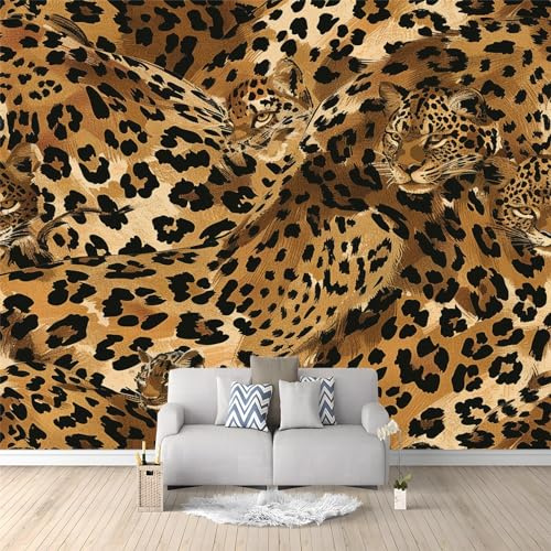 Fototapete 3D Effekt Gepard-Tierdruck Vlies Leopardenmuster - Fototapeten Tapeten für Wohnzimmer Schlafzimmer Kinderzimmer Vliestapete Wandtapete Tapete 150 x 105 cm