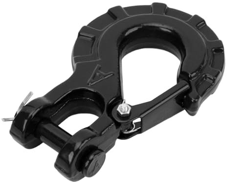 CHICIRIS Gancio per Catena per Rimorchio Gancio per Verricello Traino per Carichi Pesanti 15T, Collegamento Sicuro per Il Trasporto di Camion, Acciaio Legato Zincato (Black