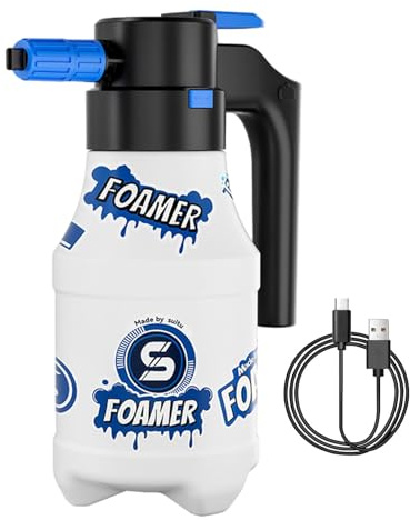 Elektrische Schaumkanone – Autowaschschaumsprüher, 1,5 l USB-Ladegerät, Handgerät, reichhaltiger Schaumgenerator für Hochdruckreiniger, für Garten, Auto, Hausreinigung, leistungsstarke Schaum-