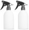 KREMORV Empty Spray Bottles 500ml HDPE Plastic Spray Bottle no Leak Mist Stream Empty Spray Bottle for Cleaning Solutions, Plant, Bleach, Vinegar, Alcohol