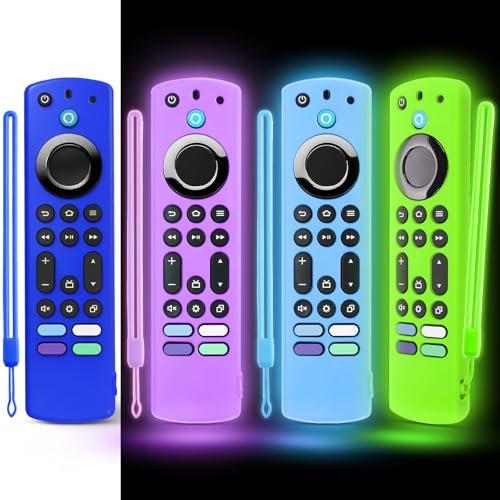 OneBom - Cover per telecomando in silicone per Firestick 4K Max (2nd)/Insignia/Pioneer/Omni (QLED) serie Alexa Voice Remote Enhanced w/, custodia protettiva con cordino dello stesso colore, si