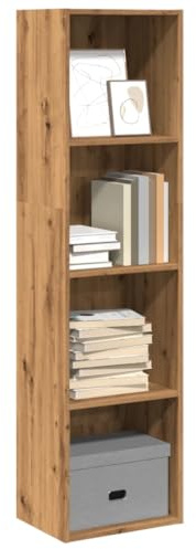 Myheimly Bücherregal Standregal Aktenregal Wandregal Raumteiler Regal Raumtrenner Büroregal Mehrzweckregal Artisan-Eiche 40x30x152 cm Holzwerkstoff