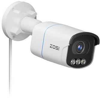 ZOSI 4K Add-on PoE Security Camera Outdoor Indoor, Aurora Lux True Color Surveillance Bullet Camera, AI Human and Vehicle Dectection, True Color Night Vision, Only Work 4K PoE CCTV Camera System