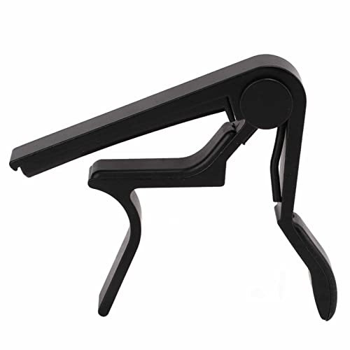 Qukaim Capo Capo Capo Quick Release String Clamp Accory Set Kit, Includes 5 Pcs Guitar Picks, Suitable for Bass and Banjo, Black