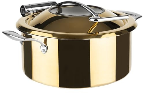 APS 12343 Chafing Dish Orbit, 4-TLG. Set Ø 30,5 cm, H: 17,5 cm18/8 Edelstahl, Gold-Look
