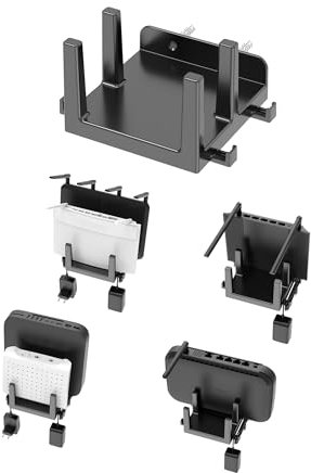 TYAMTOGSM Cable Box Wall Mount for WiFi Router/Modem Shelf for Apple TV/ROKU Compatible with Laptop/Mac mini and More Maximum Width of The Slot is 45mm (Black)