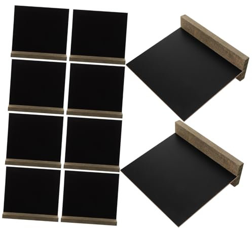 Veemoon 10 Stück Mini Kreidetafeln Set aus Holz DIY für Schule und Zuhause Wetterfest Vielseitig Einsetzbar als Willkommensschild Menütafel oder Dekoration für Bars und Cafés