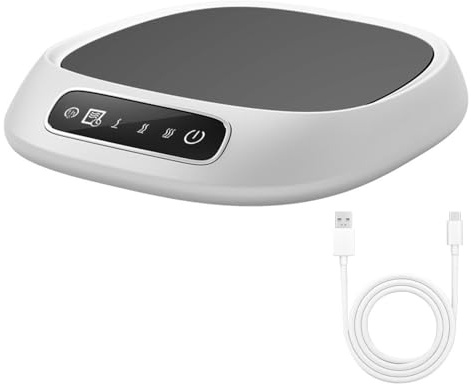 Kaffemugg värmare, bärbart USB-uppvärmningsunderlägg 3 temperaturinställningar smart koppvärmare med halkfri matta för kaffe te dryck mjölk varma drycker
