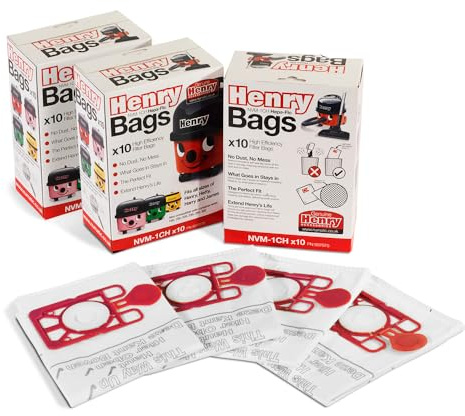 Henry Genuine NVM-1CH HepaFlo Vacuum Bags, Pack of 30