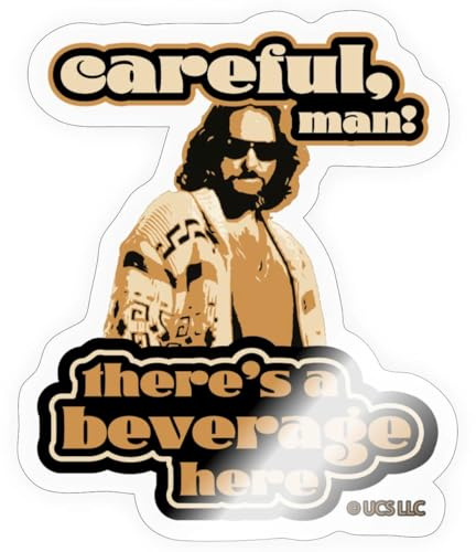 The Big Lebowski Dude Zitat Careful Man Sticker Aufkleber