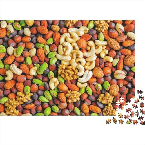 Mixed Nuts Variety Premium Sustainable Unique High Difficulty Decompression Puzzle Jigsaw Puzzle Nut Heart for Adults 52x38cm/1000pcs