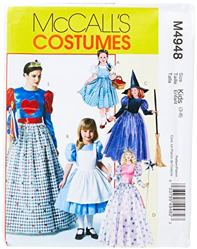 McCall's Patterns M4948 Size Kid 3-4 5-6 7-8 Misses'/ Children's/ Girls' Costumes, Pack of 1, White
