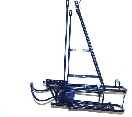 BP Pannier rack with slot for 24 V plug-in battery.