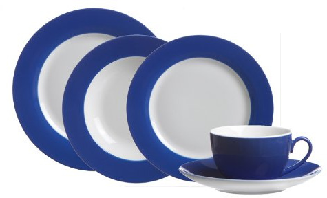 Kaffee- und Tafelservice 30 tlg. Doppio indigo-blau