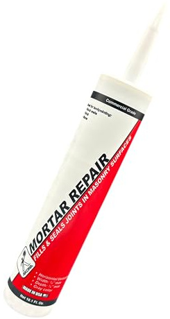 Akona Mortar Repair Tube for Tuckpointing, Sealing, and Repairing Stone, Brick, and Block Walls, Gray, Paintable, Fast Drying (10 Ounce, 1)