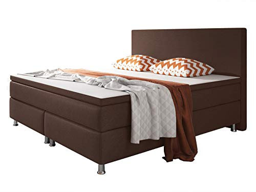 Inter Handels Boxspringbett Berlin 180x200 cm Webstoff Braun