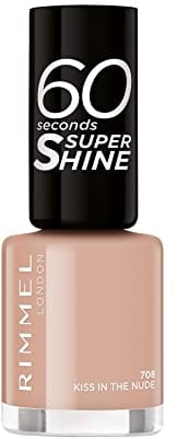 Rimmel London 60 Seconds Super Shine #708-Kiss in The Nude - 1 unidad
