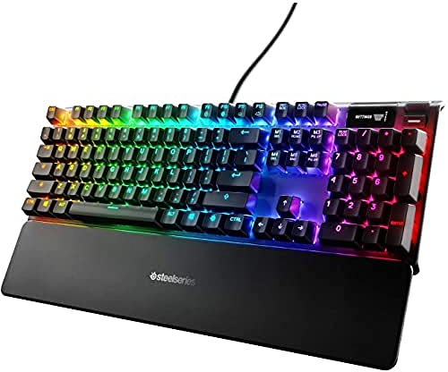 SteelSeries Apex 7 - Mechanische Gaming-Tastatur – OLED Smart Display – Rot Schalter – Amerikanisch (QWERTY) Layout - Standard