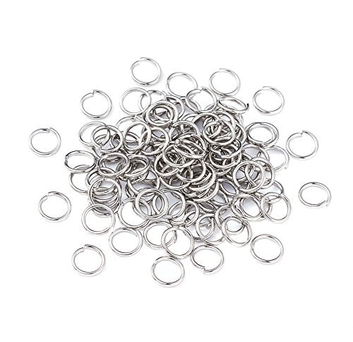 Craftdady 2000Pcs Stainless Steel Open Jump Rings 6mm Round 1mm Thick Tiny Connector Rings for Jewelry Making