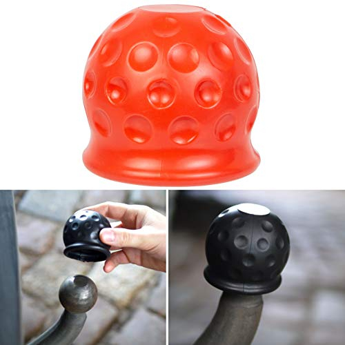Copertura a Sfera per Gancio di Traino, 1 pz, rosso, per Attacchi con Testa a Sfera fino a Ø 50 mm (2inch) Tappo di Copertura in Plastica, Copertura per Gancio contro abrasione, tappo gancio traino