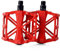 Mayco Bell Mountainbike-Pedale mit Straßenplattform Commuter Bike 9/16 Aluminiumlegierung Cr-mo MTB (rot)