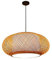 Retro Gewebte Hängeleuchte Deckenleuchte LED Pendellampe Natürlichen Bambus Und Rattan Gewebten Kronleuchter Kreative Altmodische E27 Deckenlampe Handbuch Weben Pendelleuchte,50cm