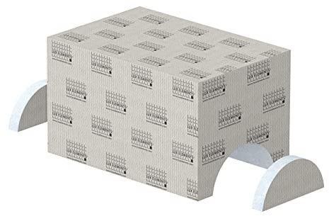 LUX ELEMENTS Duschbank Fertig zum Verfliesen 75 x 50 x 45 cm I Gerade Hartschaum Sitzbank für die Dusche I Vorgefertigte Bankform für Montage vor der Wand oder in Nische