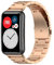 Ruentech für Huawei Watch Fit / Fit New / Fit Special Edition Ersatzarmband Armband Metall Edelstahlband Langlebige Armbänder Zubehör (Roségold)