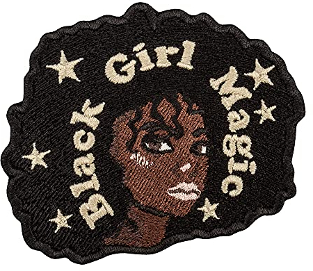 EMBROVERSE Black Girl Magic Patch - Embroidered Melanin Queen - Iron On Patches - Size: 3.4 x 2.8 inches