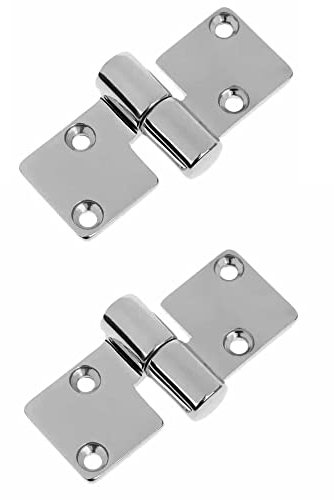 2X ZONADAH 316 Marine Stainless Steel Cast Hinges 90mm x 37mm Door Hinges for Fishing Boat Yacht Motorhome Folding Table Cabinet Wardrobe