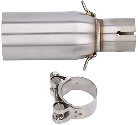 Shanrya, Tubo Medio de Escape, Tubo Medio de Motocicleta de Repuesto de Alta Resistencia para BEVERLY 125300 MP3 125250300 LT 125 para Reacondicionamiento de Motocicleta