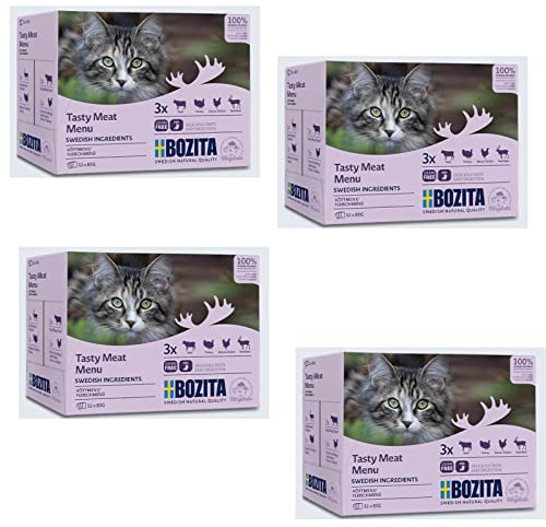 Bozita Multibox Tasty - Meat - Menu Katzenfutter - Bundle - 4 x 12 x 85g