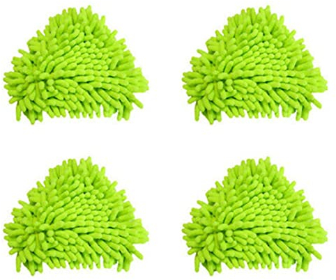 Multi-Purpose Triangular Mop Heads Mini Brush Head Replacement Rotatable Adjustable Home Wall Ceiling Floor Cleaning, 16 * 16CM Green Mops