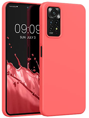 kwmobile Cover per Xiaomi Redmi Note 11 Pro/Note 11 Pro (5G) / Note 12 Pro (4G) Custodia - Back Case per Smartphone in Silicone TPU - Protezione Gommata - corallo vivo