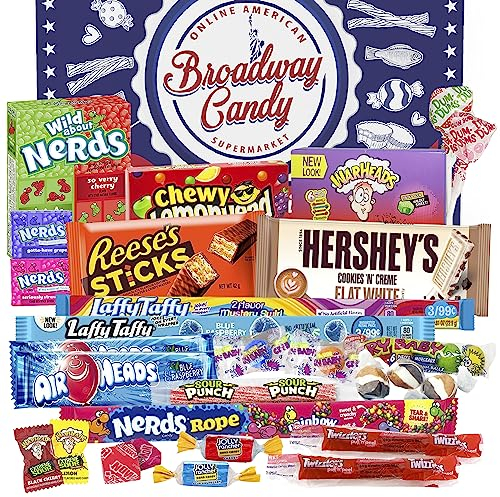 Broadway Candy Assortiment Bonbons Américains Coffret Cadeau – Lot au Chocolat pour Enfants et Adultes –pour Anniversaire, Noël, Thanksgiving, Halloween