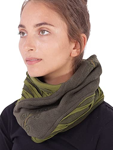 PUREWONDER Damen Schal Schlauchschal Rundschal Loop Fleece lp26 Grün