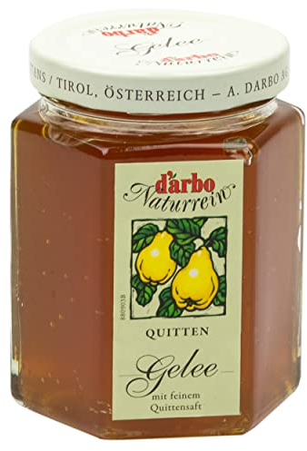 Food-United GELEE QUITTE 4x 200g Glas von DARBO Naturrein veganer quince jelly Quittengelee-Fruchtaufstrich aus Quittensaft passend für Kuchen Torten Crepes Milchreis oder Apfelmus-Kuchen (4)