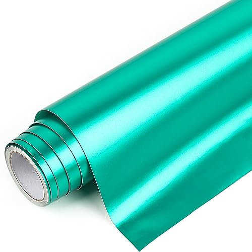 IModeur Verde aguacate galvanizado Vinilo Permanente Rollo, 30,5 cm x 214 cm de Vinilo Adhesivo Verde, Vinilo Verde para Cricut, Silhouette Cameo, la mayoría de las máquinas de corte