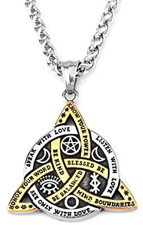 ZFSBRTL Wikingerschmuck Celtic Knot Anhänger Halskette, Männer Frauen Nordic Vintage Rune Amulette Edelstahl Schmuck Geschenke