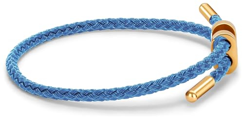 Berry Only Armband Damen Gold, Verstellbarer Armreif Aus Stahldraht, Dupes Schmuck Partnerarmbänder Freundschaftsarmband, Geschenke für Frauen Valentinstag, Blau